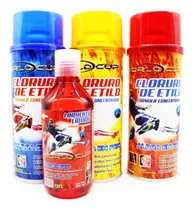 3 Pz Cloruro De Etilo Golpes Spray + Linimento Botella 250ml