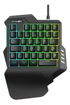 Teclado Gamer One Handed Pc Usb Rgb 35 Teclas Coregamer Color Del Teclado Negro Idioma Español España