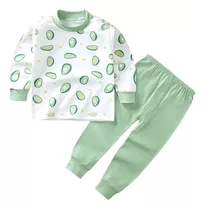 Conjunto Con Estampa De Aguacate Para Bebés Y Niños 0-4 Años