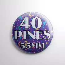 Pin Personalizado 55mm, Pack 40u P/ Evento, Souvenir, Egreso