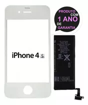 Tela Para iPhone 4 A1332 4s A1387 Vidro Sem Touch + Battria!