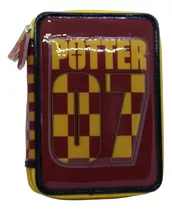 Cartuchera 2 Piso Harry Potter  3d Relieve + 12 Lapiz Color 