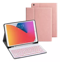 Funda C/teclado Vowubo Para iPad 9th/8th/7th 10.2in Rosagold