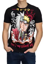 Camiseta Camisa Naruto Shippuden Jiraya Sensei Animes Preta