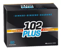 102 Plus Vitaminas Minerales Ginko Ginseng Guarana X 60 Cmpr