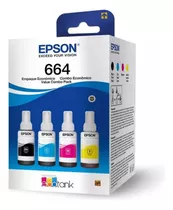 Kit Refil Tinta T664 Epson L395 L380 L375 L220 L455 Original