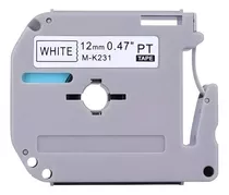 Mk231 Kit 10 Fitas Compatível Brother Branca 12mm Cor Branco