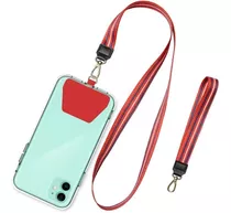 Pack De 2 Correas P/celular Cuello Mas Una Para Mano- Rojo