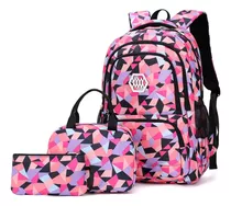 Mochila Set De 3 - Juego De Mochila Con Estampado Geométrico