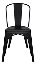 Silla De Comedor Desillas Tolix, Estructura Color Negro Mate, 1 Unidad