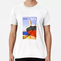 Remera Cartel De Viaje De La Vendimia Italia Algodon Premium