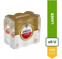 Cerveza Amstel Lata 473ml Pack X 6 - Berlin Bebidas