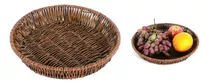 Cesta De Mimbre Para Frutas O Verduras 25 Cm Color Marrón