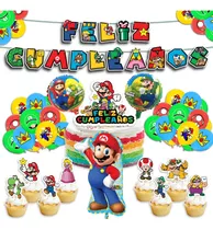 Cumpleaños Decoración Globos Super Mario Bross