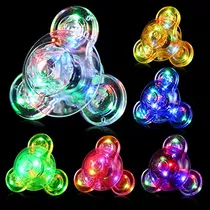 6 Paquete De Fidget Spinner Luz Led Intermitente, Spinn...