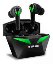 Fone Game Sem Fio Bluetooth Academia Treino Corrida It-blue Cor Preto Cor Da Luz Verde