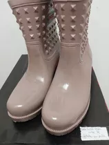 Bota Lluvia Gummi Glam Nueva Con Pequeños Detalle De Fabrica