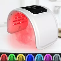 Cabine Led Tratamento Facial Cromoterapia 7 Cores Com Nano Spray Bivolt - Instrumento De Beleza De Espectro Colorido Remoção De Acne E Rejuvenescimento Da Pele Com Tecnologia De Fóton Mais Bran