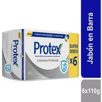 Jabón En Barra Protex Limpieza Profunda 110g X 6 Und