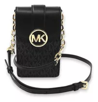 Porta Celular Michael Kors Negra Crossbody 100% Original