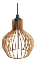 Lustre Pendente Turin Mdf E27 21x18cm Natural 100w