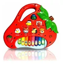 Teclado Piano Brinquedo Infantil Bichos Morango Musical Sons