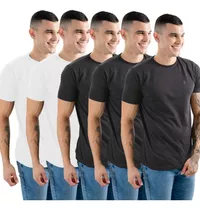 Kit 5 Camiseta Camisa Masculina Básica Slim 14 Cores