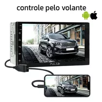 Central Multimedia Receiver 7  Com Espelhamento E Bluetooth Touch Screen - Ps01mm Cor Preto