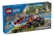 Camión De Bomberos 4x4 Con Barco De Rescate Lego City