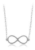 Collar Infinito Oro 14k Blanco Lam Calidad Premium Moda 