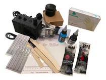 Kit Tattoo Inicial Maquina Fuente Pedal Clipcord E Insumos