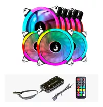 Kit Cooler 6 Fans Argb 5v Rise Mode Energy + Controladora