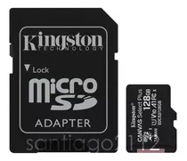 Memoria Micro Sd 128gb Kingston Clase 10 Full Hd Original