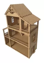 Casinha De Bonecas Polly 60cm Mdf Cru Desmontada