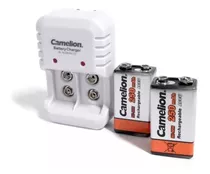 Cargador Camelion 2 Baterias De 9v Recargable 250mah