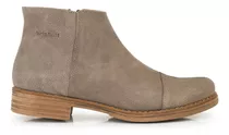 Bota Botineta Mujer Cuero Briganti Negra Casual - Mcbo24767 