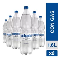 Pack 6 Agua Mineral Cachantun Con Gas 1600cc