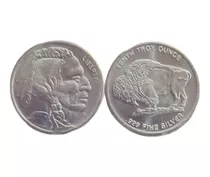 Usa 1/10 Onza De Plata 999 Indio Y Libertad 