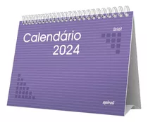 Calendário De Mesa 2024 Lilás