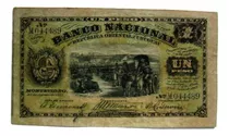Antiguo Billete 1887 Banco Nacional Un Peso Muy Buen Estado.