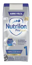 Leche De Fórmula Líquida Sin Tacc Nutricia Bagó Nutrilon Profutura 1 Sabor Neutro En Brick De 30 De 200g - 0  A 6 Meses