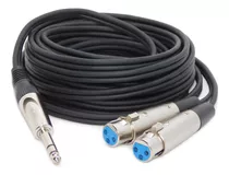 Cable Canon Hembra  2 A Plug 1/4 Stereo 3 Mts Profesional