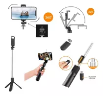 Palo Selfie Stick Tripode Extensible Con Bluetooth Y Luz Led