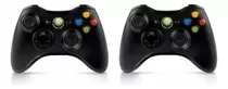 Kit 2 Controles Joystick Compatível Xbox 360 Slim Pc S/ Fio