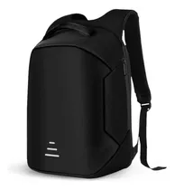 Mochila Antirrobo Resistente Porta Notebook Puerto Usb Color Negro