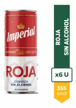Cerveza Imperial Roja Sin Alcohol 0,0 Lata 355ml Pack X6