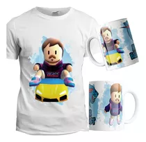 Playera Mr.beast Para Niños Combo Con Taza Mr Beast #0001