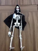 Esqueleto Com Luz Para Decoração De Halloween 50cm
