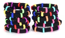 Set 50 Colet Accesorio Para Cabello Multicolor 2,5cm Color Negro