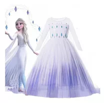Vestido Fantasia Princesa Elsa Frozen 2 Infantil Rainha Gelo